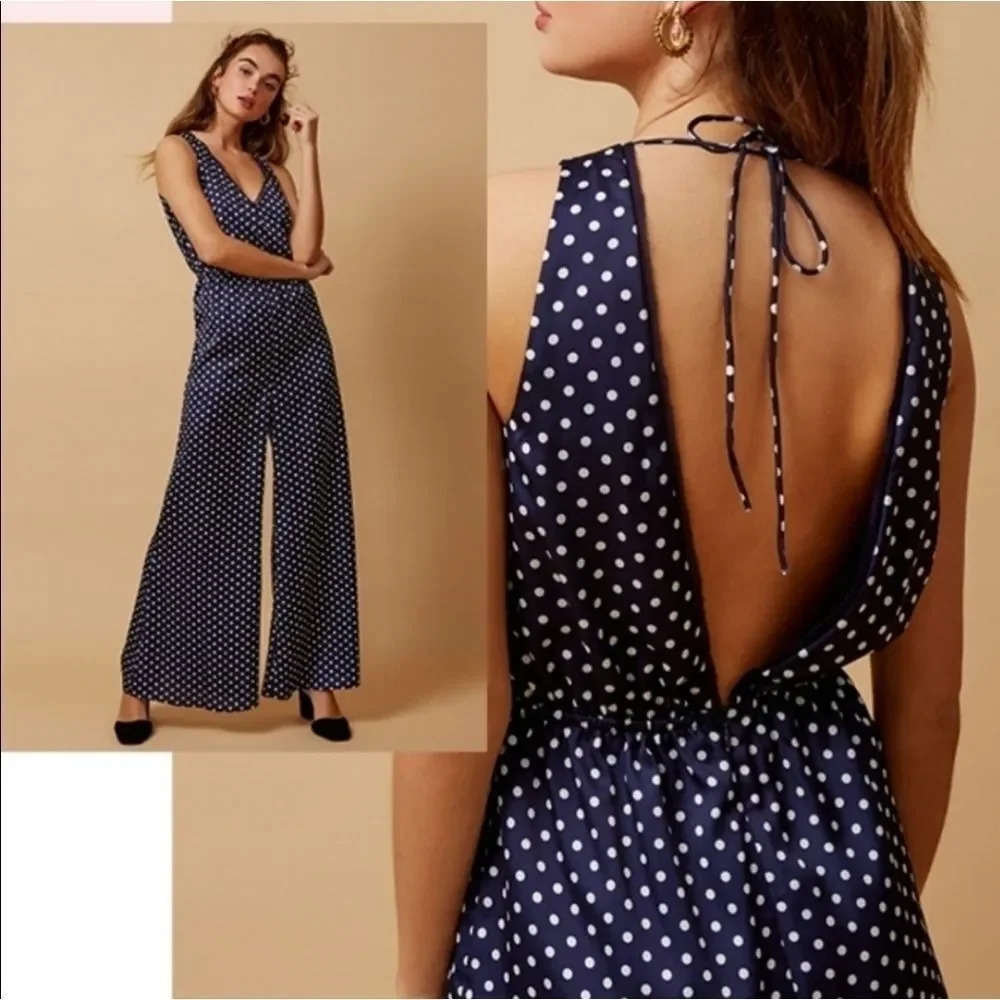 Finders Keepers Whisper Polka dot wide leg jumpsui